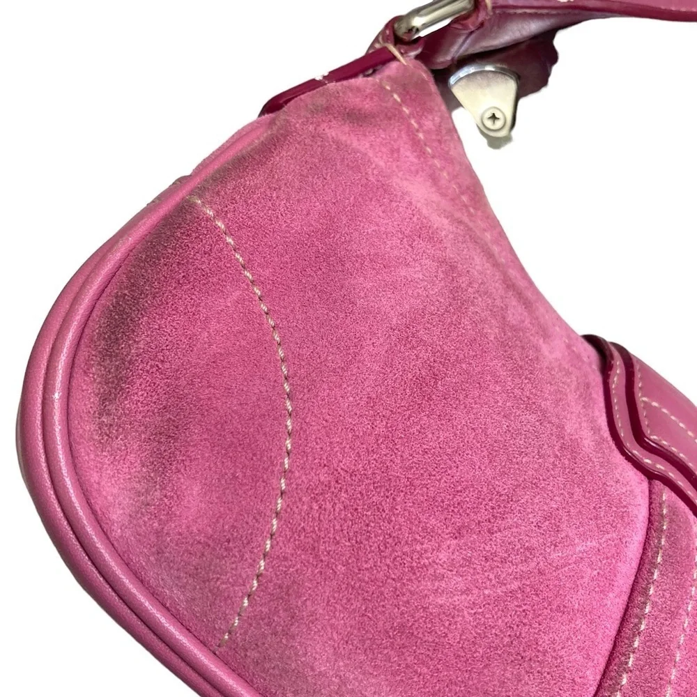 Coach vintage y2k RARE 7558 vintage mini soho Hampton bag pink suede